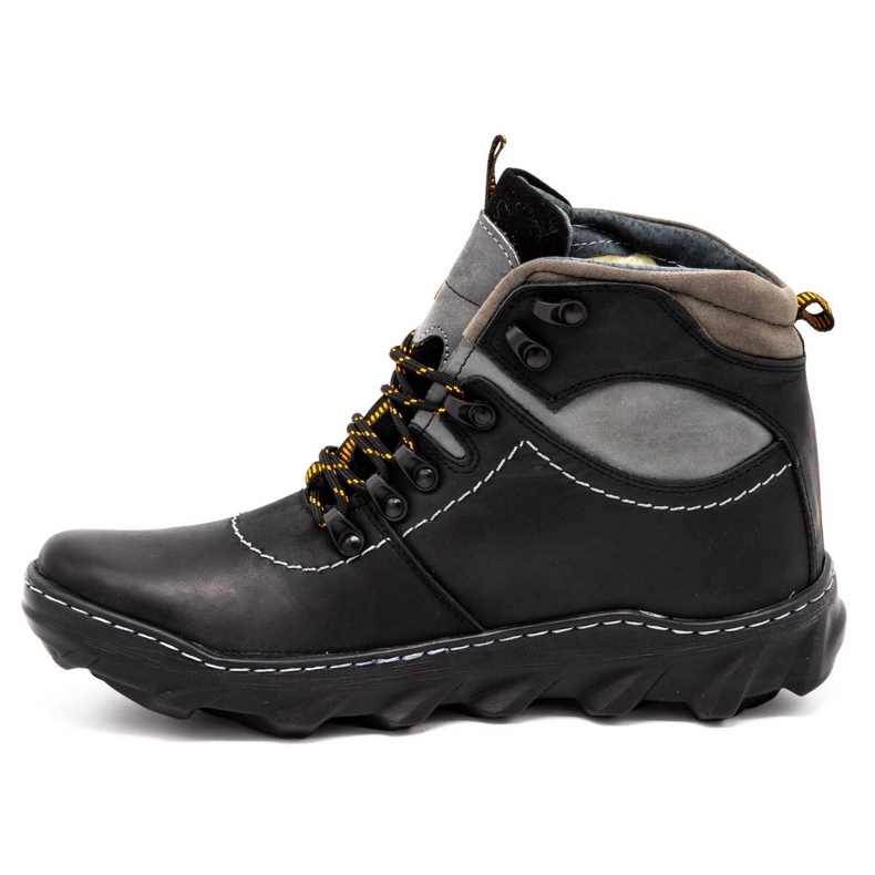 Olivier Herren Winter Lederstiefel 150GT schwarz 1