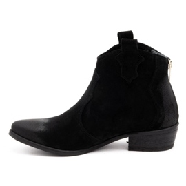 Exquisite Damen Lederstiefel 1128EX schwarz 1