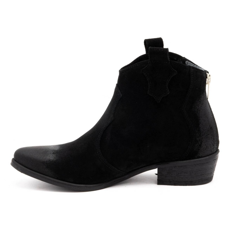Exquisite Damen Lederstiefel 1128EX schwarz 1