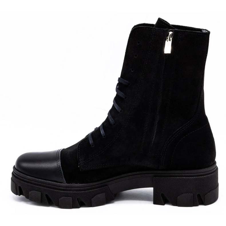 Exquisite Lederstiefel für Damen 1268EX schwarz 1