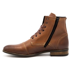 Olivier Chelsea-Stiefel aus Leder für Herren 287D Św braun 1