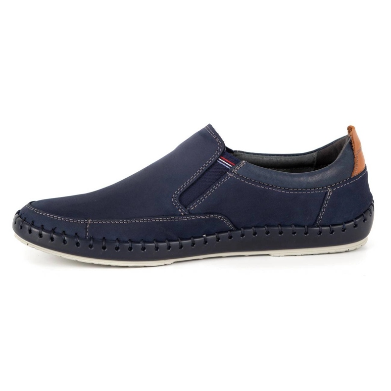 Kampol Herrenloafer aus perforiertem Leder 51KAM marineblau 1