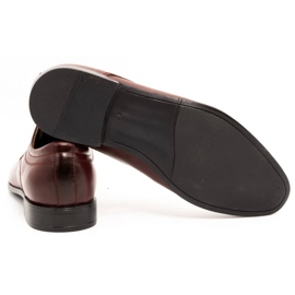 Olivier Formale Herrenlederschuhe 277 Burgund rot 4