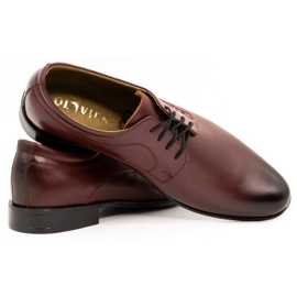 Olivier Formale Herrenlederschuhe 277 Burgund rot 5