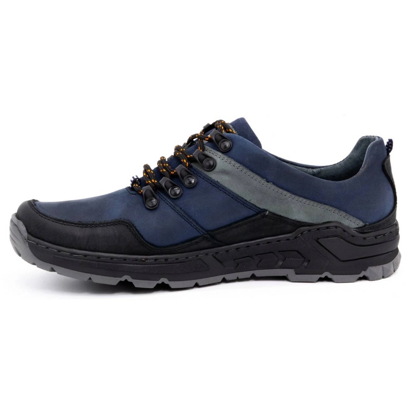 Olivier Herren-Trekkingschuhe aus Leder 292GT marineblau 1