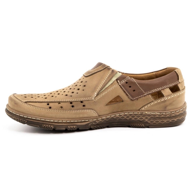 Olivier 893MP braune Ledermokassins für Herren beige 1