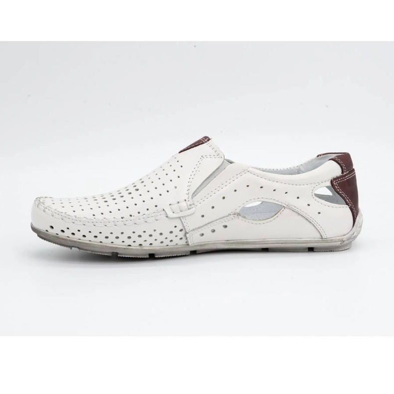 Olivier Herren Mokassins aus weißem Leder 901 Sommerschuhe 2