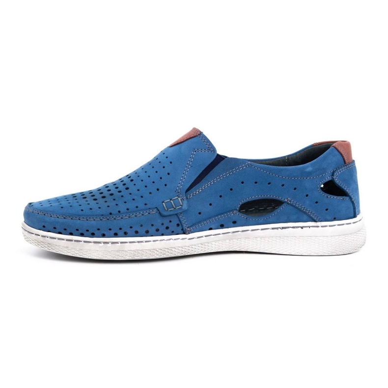 Olivier Herrenschuhe Ledermokassins 937MP blau 1