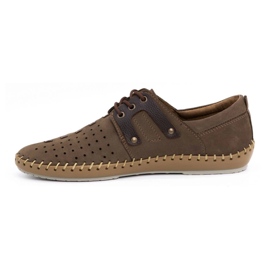 Olivier Herren Leder Sommerschuhe 882LMA braun 1