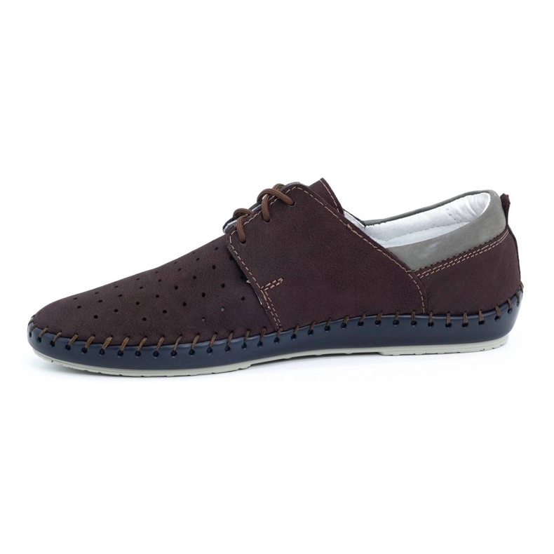 Olivier Sommerschuhe aus Leder für Herren 744LMA bordeaux mehrfarbig 1