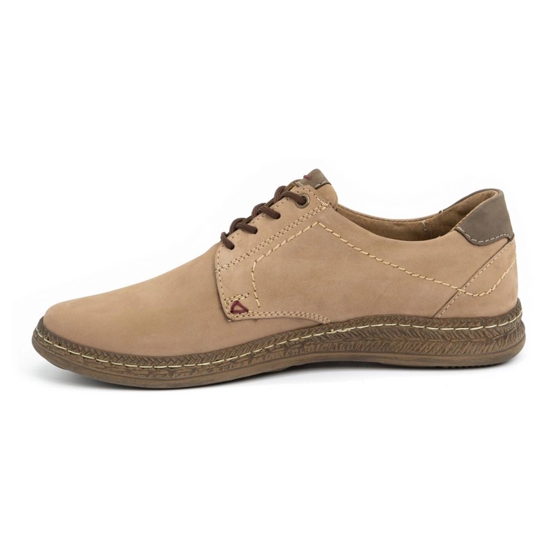 Olivier Herren Freizeitschuhe aus Leder 930MA beige 1