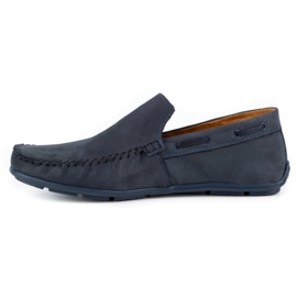 Olivier Herren-Lederslipper 085KNT marineblau 1