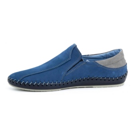 Olivier Herrenschuhe Ledermokassins 936MA blau 1