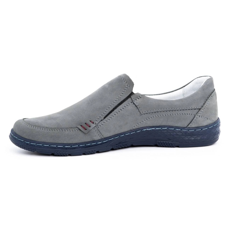 Olivier Graue Herren-Lederslipper 943MA 1