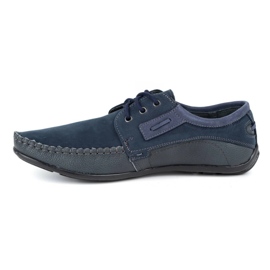 Olivier Herren Leder Slipper 4228 marineblau 1