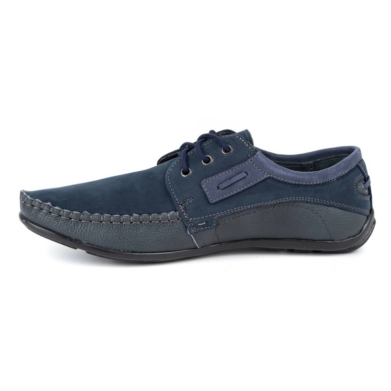 Olivier Herren Leder Slipper 4228 marineblau 1