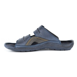 Olivier Herren Lederhausschuhe 335GT marineblau 1