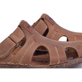 Kampol Herren Lederhausschuhe 217 / 22KAM braun 1