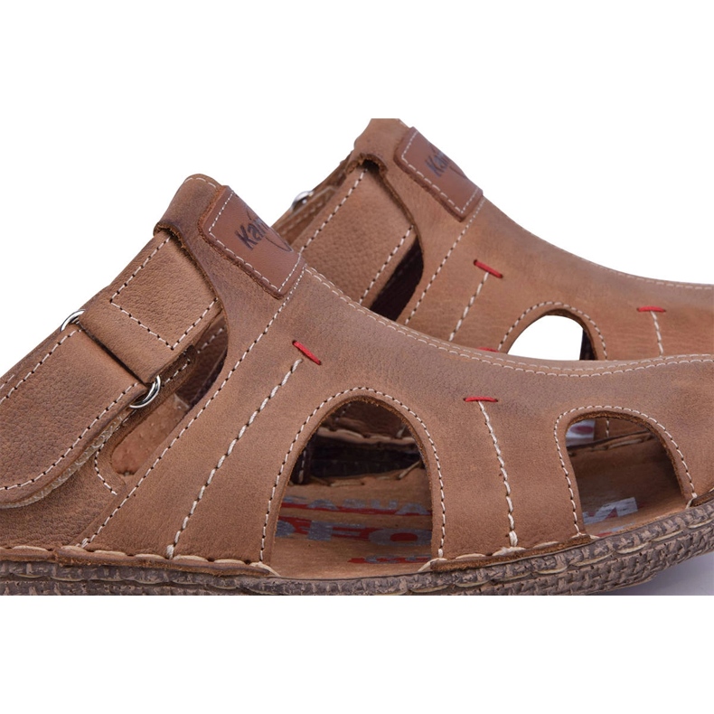 Kampol Herren Lederhausschuhe 217 / 22KAM braun 1