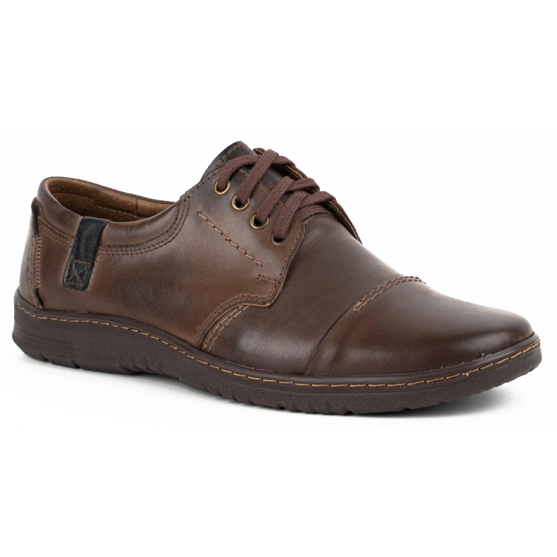 Olivier Herren Lederschuhe 416MP dunkelbraun 1