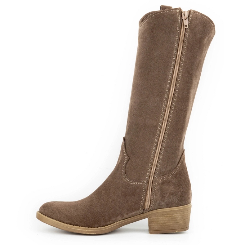 Olivier Damen Lederstiefel Julia braun 1