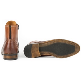 Olivier Herren-Chelsea-Stiefel aus Leder 287 Św braun 4