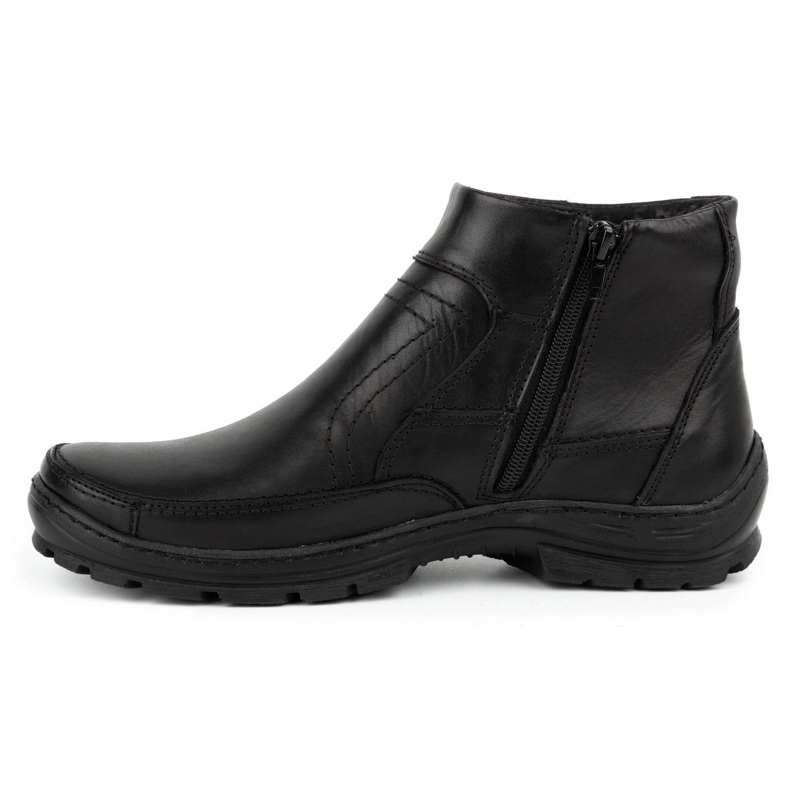 Olivier Herren Winter Lederstiefel 354MP schwarz 1
