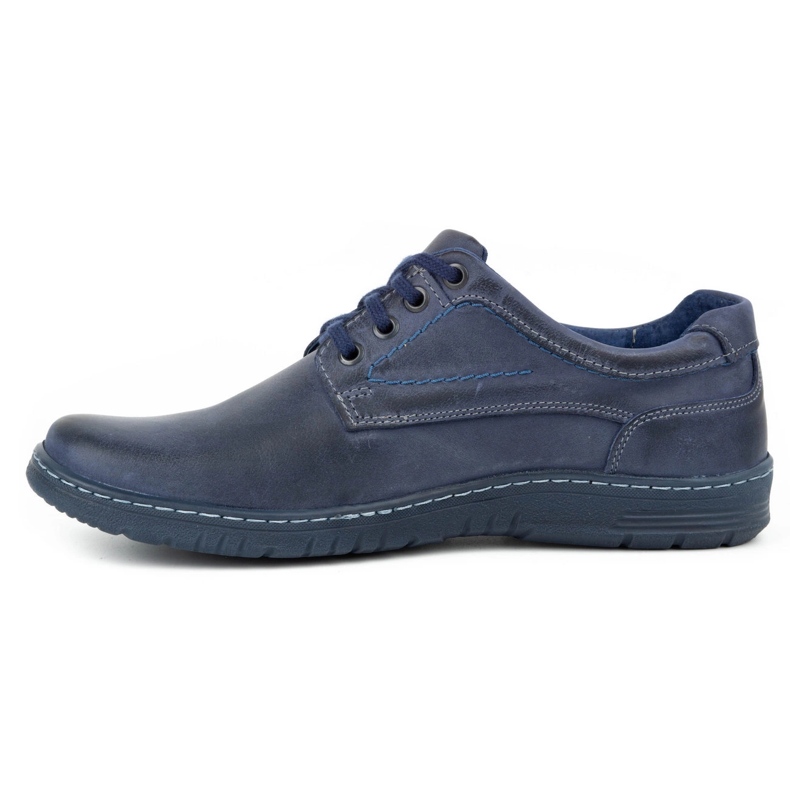 KOMODO Lässiger Herren-Lederschuh 921K marineblau 1