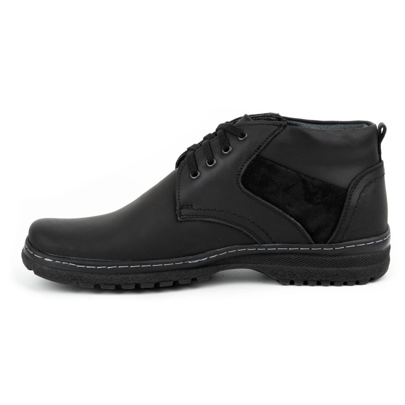Olivier Herren Winter Lederstiefel 219GT schwarz 1