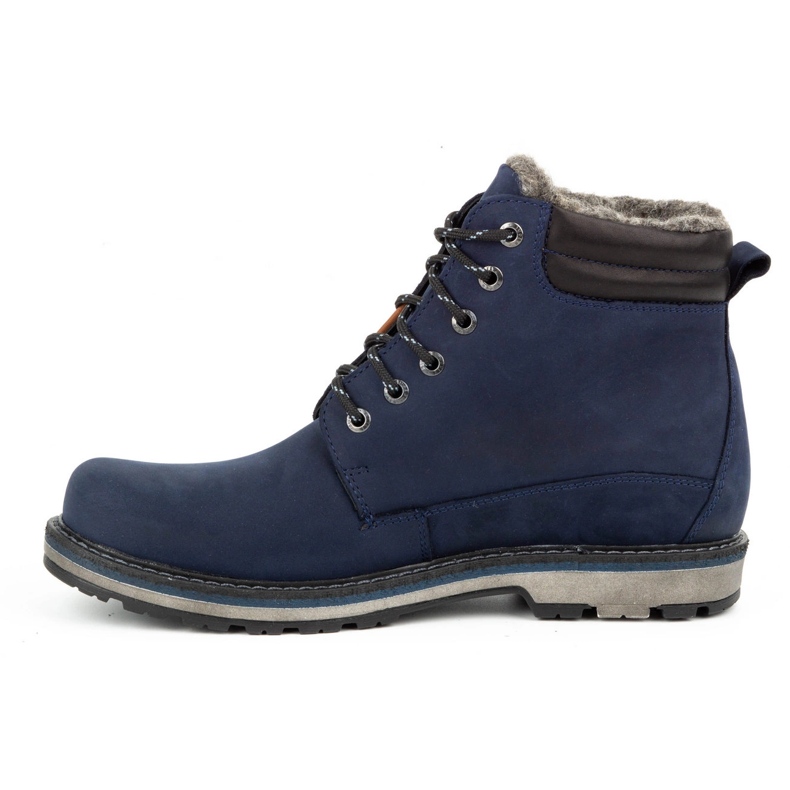 Kampol Herren Winter Lederstiefel 128KAM marineblau 1