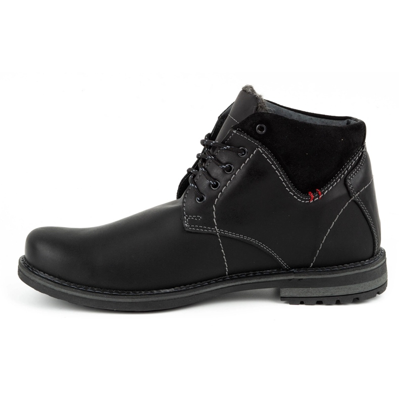 Olivier Herren Winter Lederstiefel 124GT schwarz 1