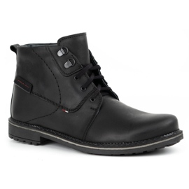 Olivier Herren Winter Lederstiefel 151GT schwarz 1