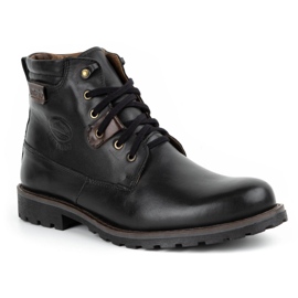 Olivier Herren Winter Lederstiefel 754 schwarz 2