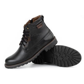 Olivier Herren Winter Lederstiefel 754 schwarz 4