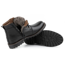 Olivier Herren Winter Lederstiefel 754 schwarz 5