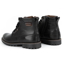 Olivier Herren Winter Lederstiefel 754 schwarz 7