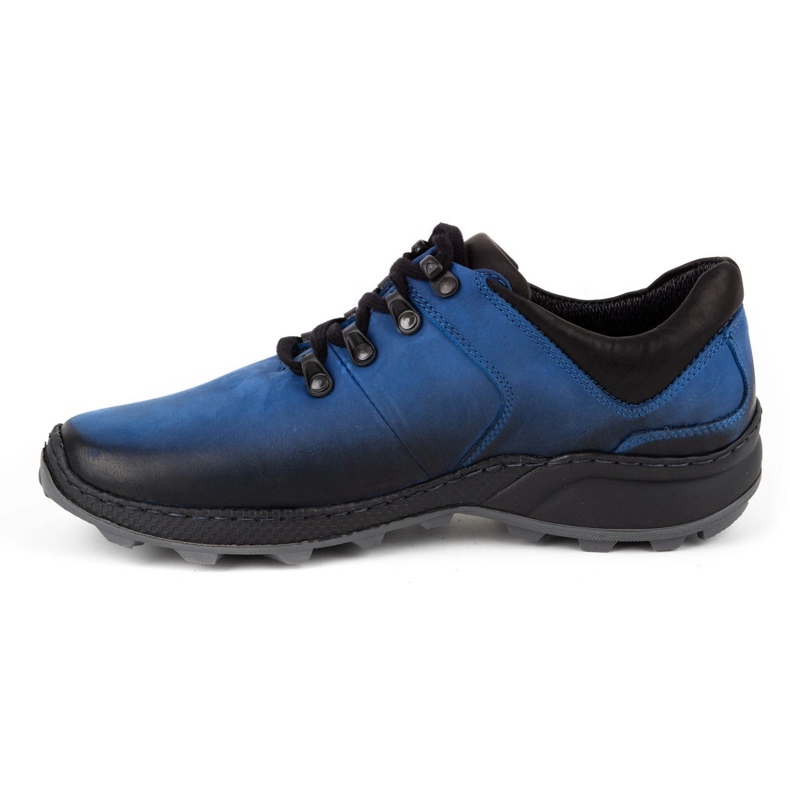 Olivier Herren-Trekkingschuhe aus Leder 890MA blau 1