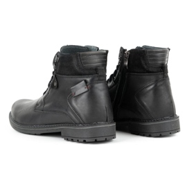 Olivier Herren Winter Lederstiefel 135GT schwarz 1