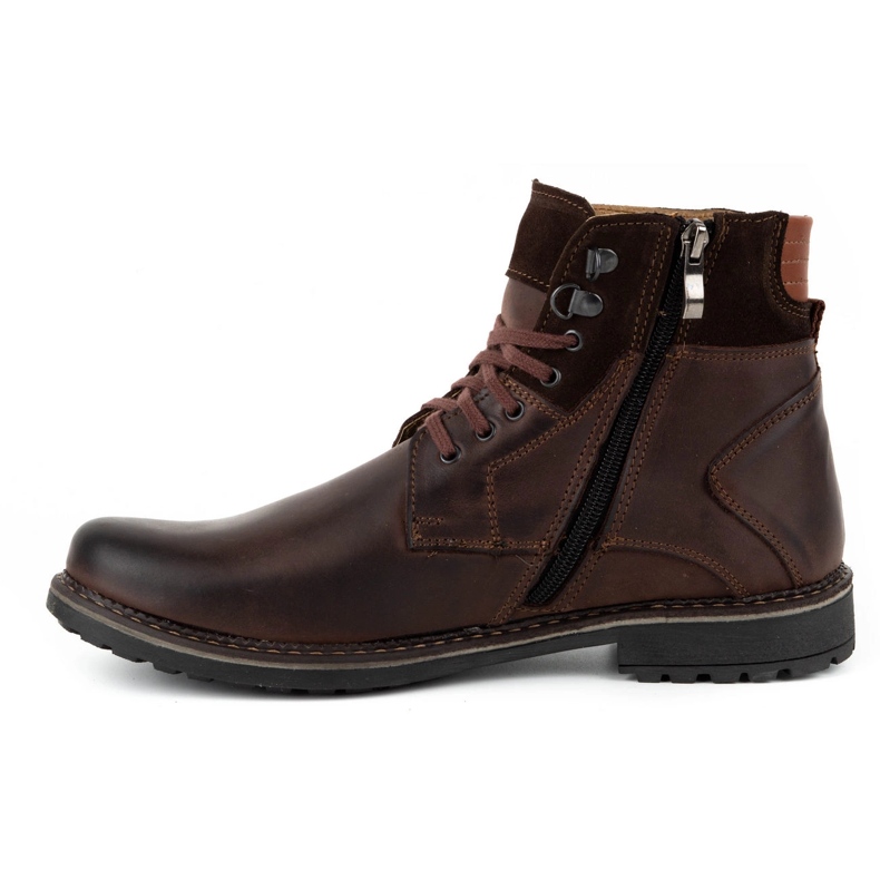 Olivier Herren Winter Lederstiefel 135GT braun 1