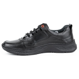 KOMODO Herrenschuhe Sport 922K aus schwarzem Leder 1