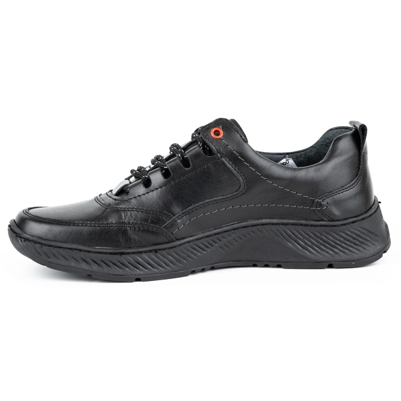 KOMODO Herrenschuhe Sport 922K aus schwarzem Leder 1