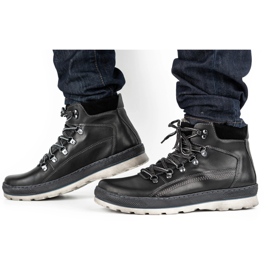 Olivier Isolierte Herren-Lederschuhe 378MA schwarz 2