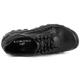 KOMODO Herren Trekkingschuhe Leder 636 schwarz 1