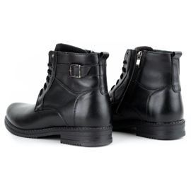Olivier Herren Winterstiefel isoliert Leder 953MA schwarz 9