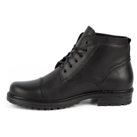 Olivier Military Mpb Herren Lederstiefel schwarz 1