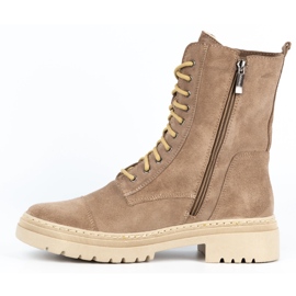 WASAK Damen-Schnürstiefel aus Leder für den Winter 0640 beige 2