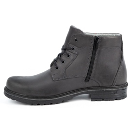 Polbut Herren Winter Lederstiefel J35S grau 1