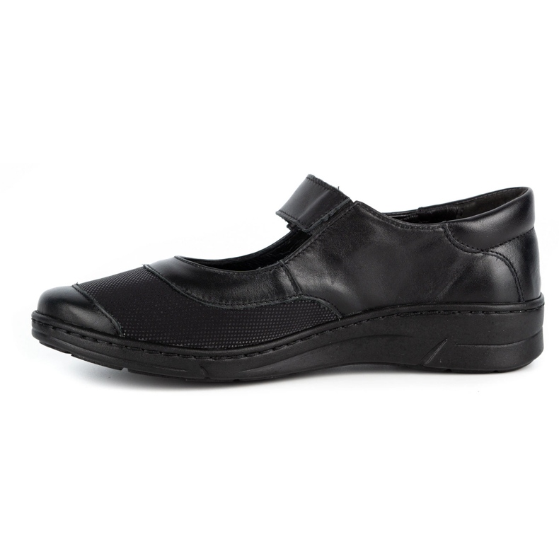 WASAK Damen-Lederschuhe mit Klettverschluss 0580W schwarz 1