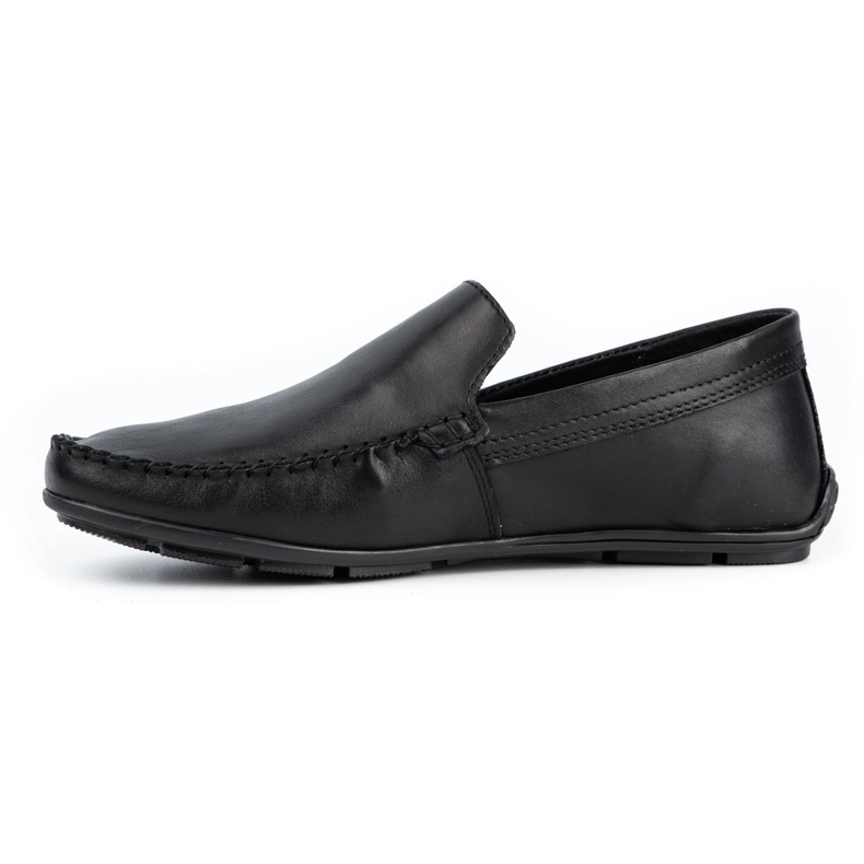 Olivier Herren-Leder-Loafer 085KNT schwarz genarbt 1