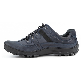 Olivier Herren-Trekkingschuhe aus Leder 213GT marineblau 1